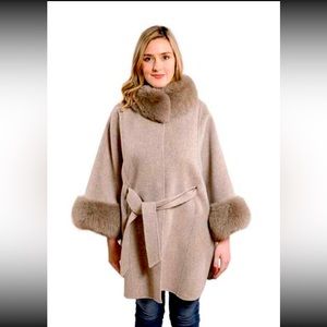 Cashmere with real fox trim